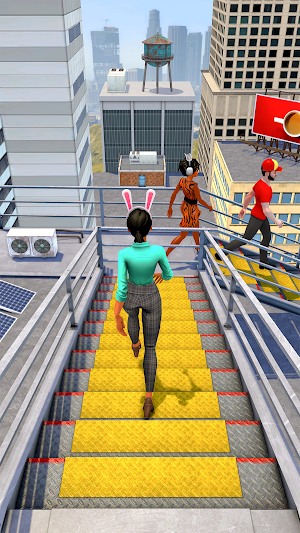 Walking Race - on Down stairs Screenshot 3