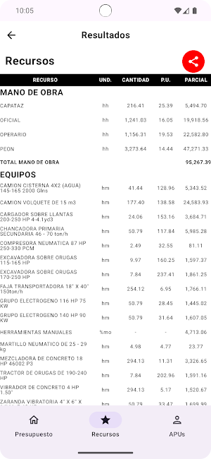 Presupuesto Obras Screenshot 3