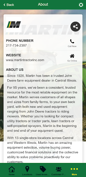 Martin Tractor, Inc. SMART Screenshot 3