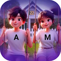 Couple Text on Photo Editor BG
