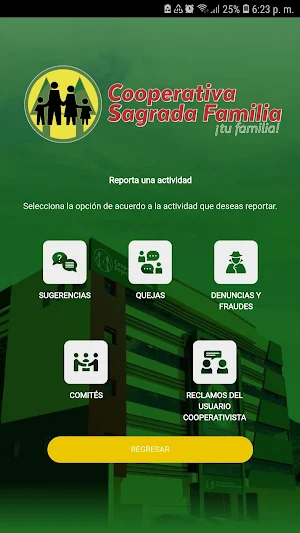 COOP SAGRADA FAMILIA – RECLAMOS Screenshot 1