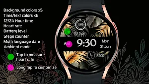 Flora Elegant Design Watchface Screenshot 1