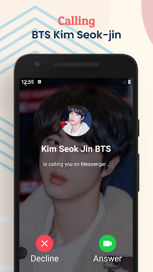 Kim Seok Jin Fake Chat & Call Screenshot 2