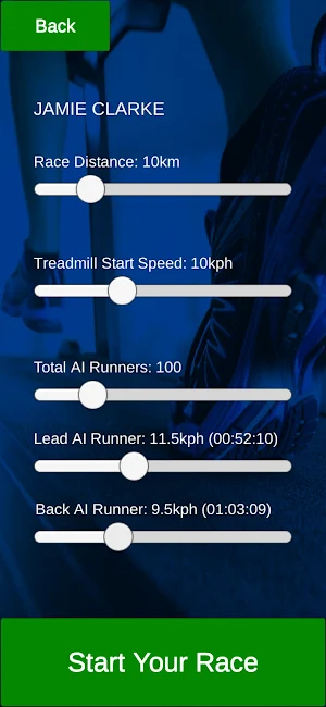 Treadmill Race Training 5k 10k Screenshot 2