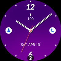Violet Analogue Watch Face