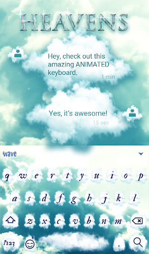 Heavens Animated Keyboard + Live Wallpaper Screenshot 2
