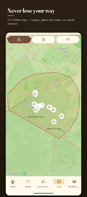 Masai Mara Safari: Map & Guide Screenshot 0