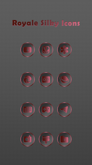 Royale Silky Dark Red Icons Screenshot 2