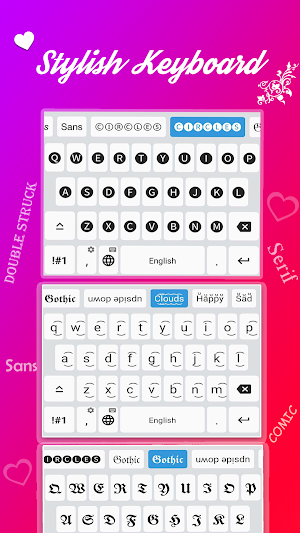Stylish Text Font Keyboard Screenshot 1
