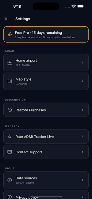 ADSB Tracker Live Screenshot 2