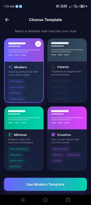 Resume Builder & CV Maker Screenshot 1