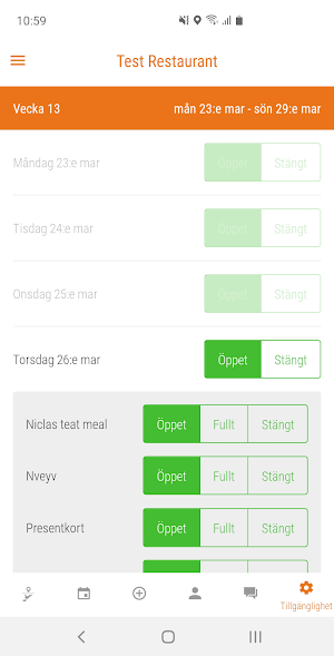 BokaBord Manager Screenshot 3