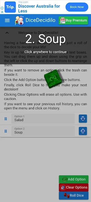DiceDecidilo Screenshot 2