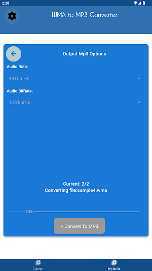WMA to MP3 Converter Screenshot 2