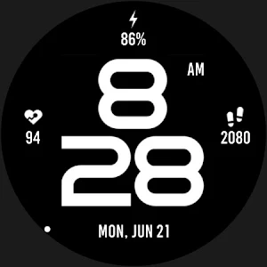 Superior Black Watch Face Screenshot 3