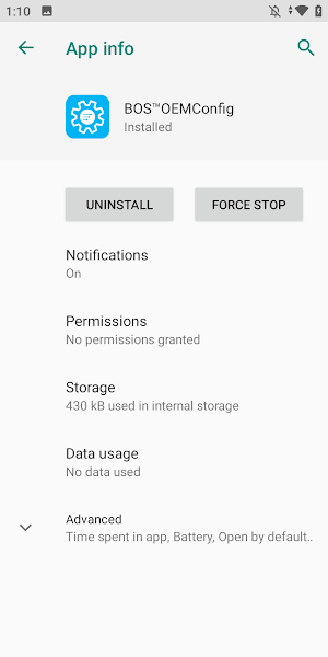 BOS™ OEMConfig Screenshot 1