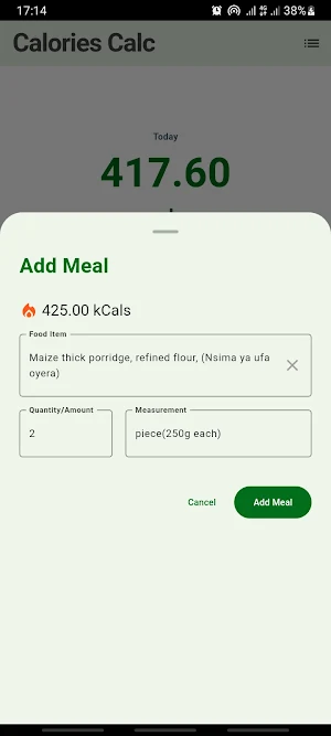 Malawi Calories Calc Screenshot 1