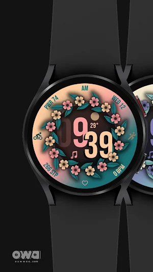 Flower Animated Watch Face 026 Screenshot 0