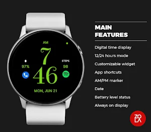 Cute Green Watch Face screenshot 2