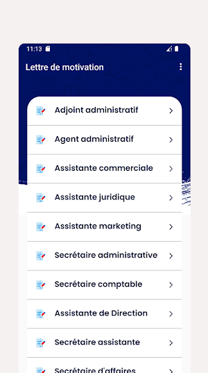 Lettre de motivation Screenshot 1