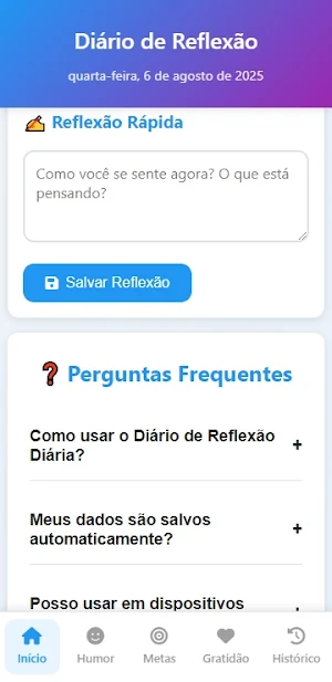 Diário de Reflexões Screenshot 1