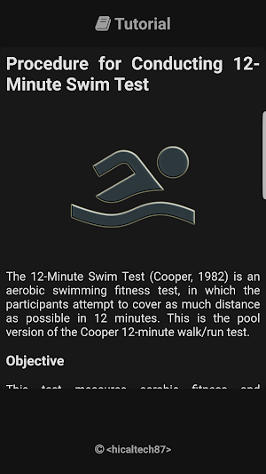 12-Minute Swim Test Screenshot 1