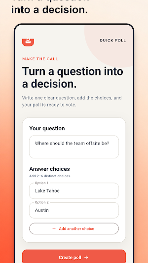 Quick Poll: Ask & Vote Screenshot 2