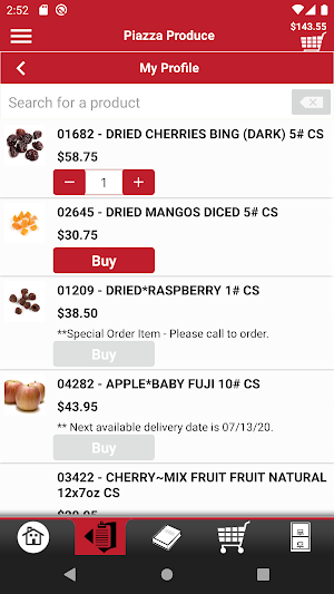 Piazza Produce Checkout App Screenshot 1