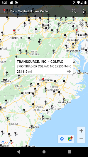 Mack Trucks Dealer Locator Screenshot 3