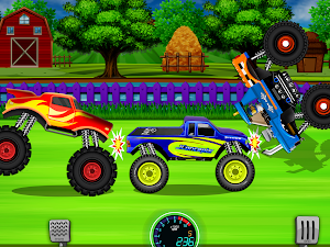 Kids Monster Truck Hill Racing Screenshot 1