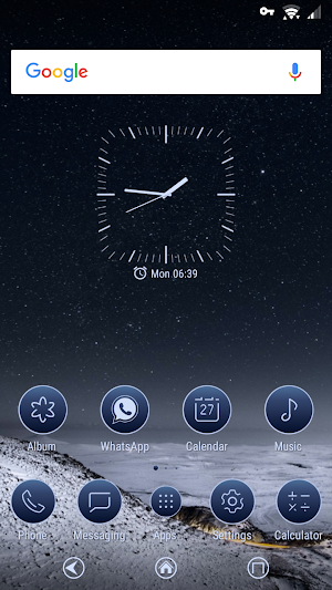 The night sky Theme Screenshot 0