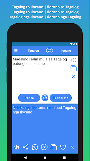 Tagalog to Ilocano Translation Screenshot 1