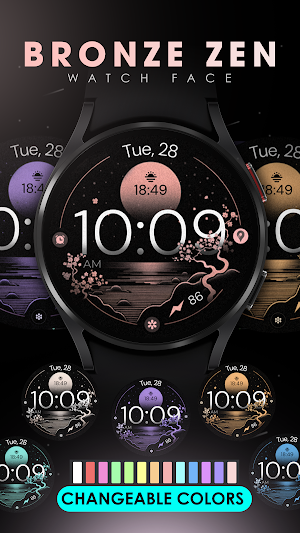 Bronze Zen digital watch face Screenshot 2