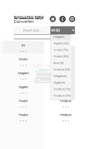 Information Units Converter Screenshot 1