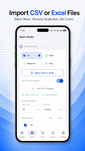Bulk QR & Barcode PDF -BatchQR Screenshot 3