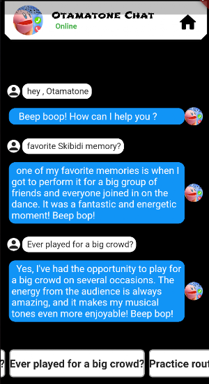Otamatone Fake video call Screenshot 2