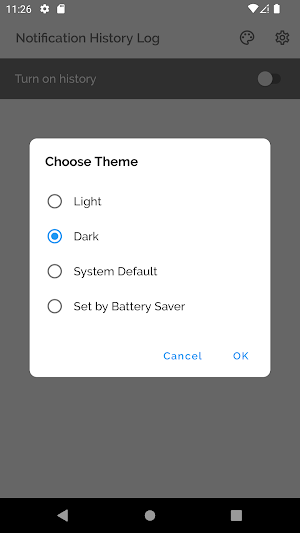 Notification History Log Screenshot 2