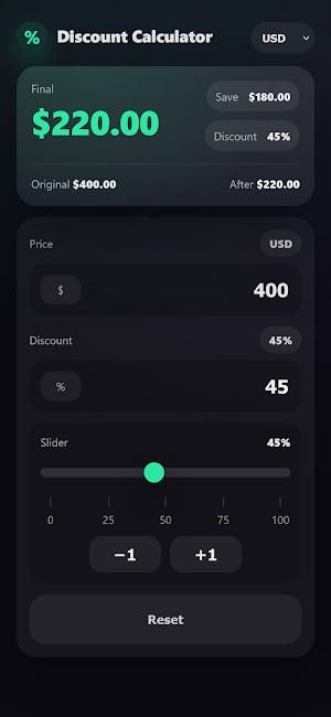 Discount Calculator Screenshot 3