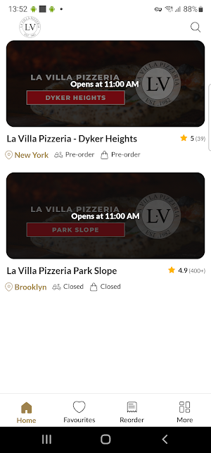 La Villa Pizzeria Screenshot 1
