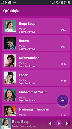 Malika Egamberdiyeva qo'shiqlari Screenshot 0