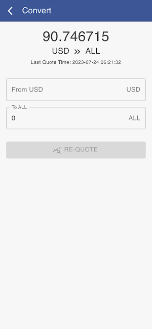 USD to Albanian Lek Screenshot 1