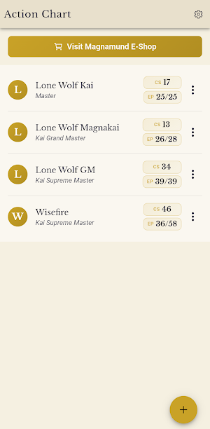 Lone Wolf Action Chart Screenshot 0