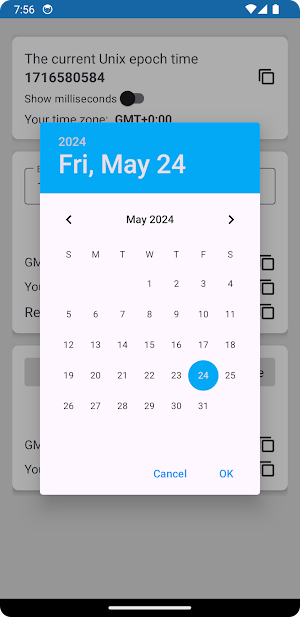Epoch Time Converter Screenshot 1
