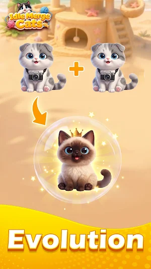 Idle Merge Cats Screenshot 1