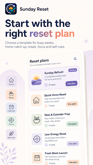 Sunday Reset: Weekly Planner Screenshot 1