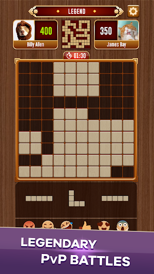 Woody Battle Block Puzzle Dual PvP Screenshot 3