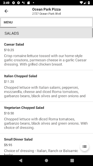 Ocean Park Pizza Screenshot 1