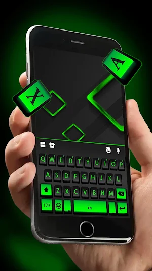Neon Black Business Keyboard Theme Screenshot 0