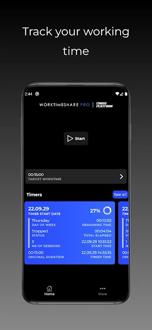 Worktimeshare: Log Your Work Screenshot 0