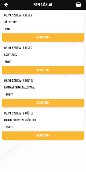 Etalon Étterem Napi Menü Screenshot 1